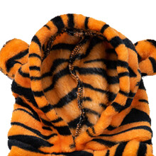 Hund Tiger Hoodie Cosplay-Kostüm für kleine Hunde & Katzen, XL, Korallfleece