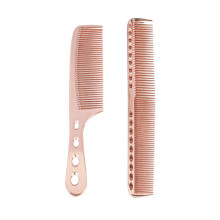 Pack of 2 Rose Gold Stainless Steel Metal Hair Combs for Precise Styling and AntiStatic Control