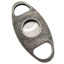 Double Blade Guillotine Cigar Cutter 64 Ring Gauge Stainless Steel Clean Cut Pocket Bronze Silver Finish