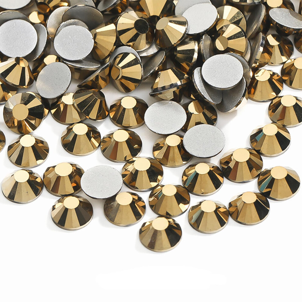 Gold 2520Pcs Mineral Flatback Nail Art Rhinestones Ss10 Crystal Gems For Crafts And Diy