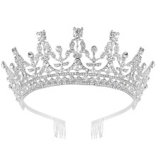 Silver Rhinestone Tiara Crown for Women and Girls with Brilliant Sparkle for Wedding and Prom