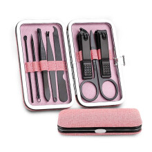 Nail Clippers Set 8 Piece Stainless Steel Manicure Pedicure Kit with Travel Case for Men and Women