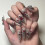Gothic Long Almond Press On Nails Set with Nail Kit, Reusable False Nails in Multiple Sizes 1