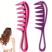 Wide Tooth Detangling Comb for Curly Hair with Anti Static Frizz Reduction and Ergonomic Grip