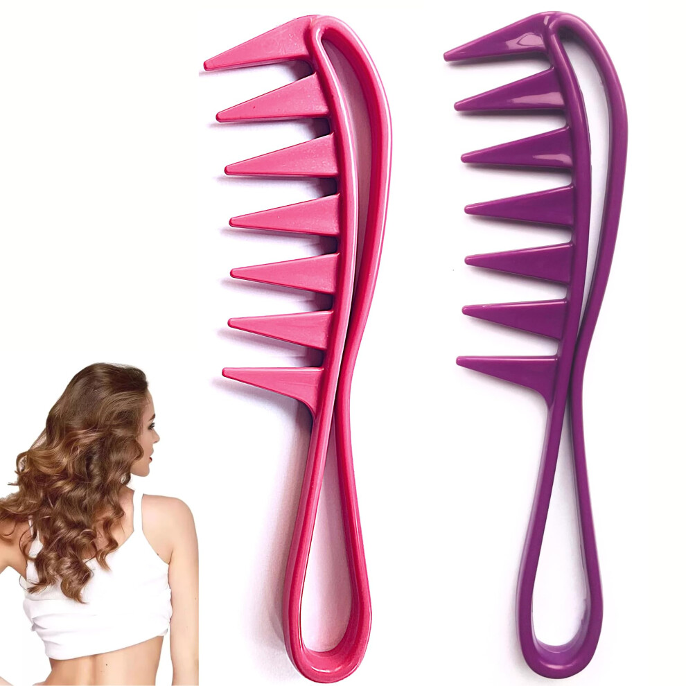 Unisex Wide Tooth Detangling Comb For Curly Hair With Anti Static Frizz Reduction And Ergonomic Grip