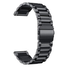 Quick Release Black Stainless Steel Watch Band for AVI8 Hawker Hunter Men's Metal Strap Replacement