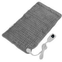Elektrische Heizkissen für Nacken und Schultern, 76 x 40 cm, Silber-Grau