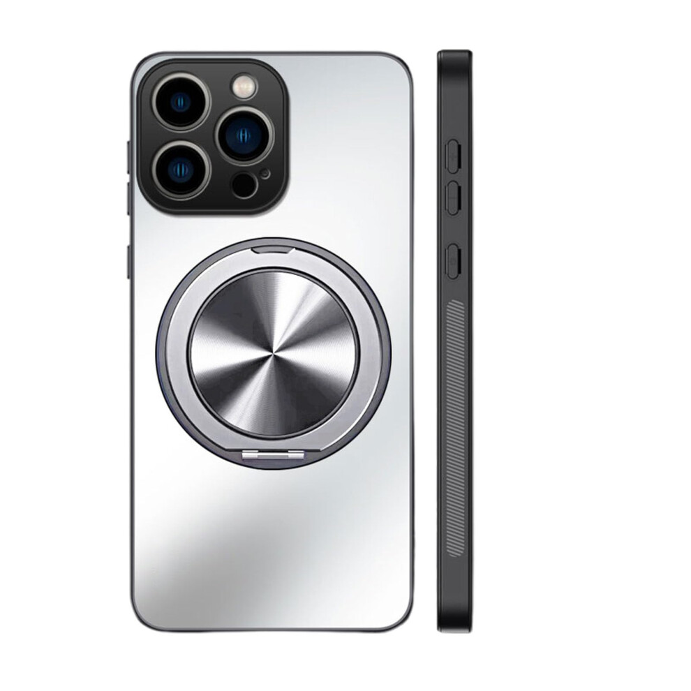 Case With Magnetic Ring Kickstand, Slim Hard Matte AntiâFingerprint Shell, For Magsafe Iphone 15 Pro White 9771547518303