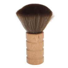 Barber Neck Duster Brush with Soft Bristles and Wood Handle for Professional Hair Cutting