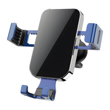 Car Phone Holder 360 Rotation Stable Adjustable Vent and Dashboard Mount Universal C Blue