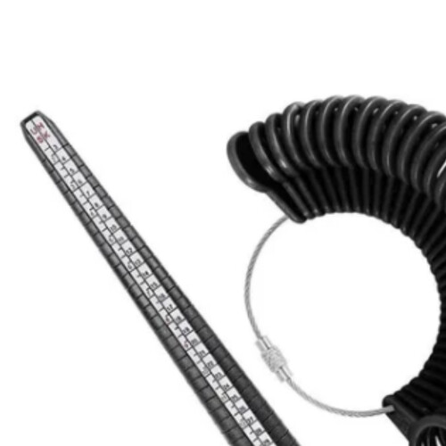 Reusable Adjustable Ring Sizer Set, Plastic, 0-13mm, Black