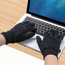 Winddichte wasserdichte Fahrradhandschuhe, Touchscreen-Motorradhandschuhe, Schwarz, Einheitsgröße