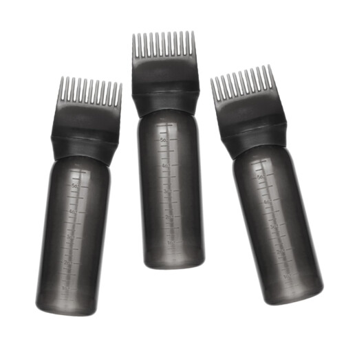 3pcs Hair Dye Applicator Bottle with Root Comb Tip for Precise Mess Coloring Ref: 9053