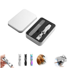 Nail Clippers with Catcher, Stainless Steel Heavy Duty Toenail Clippers for Thick Nails