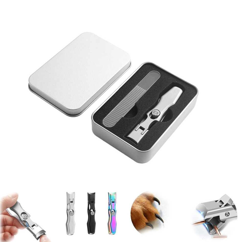 Nail Clippers with Catcher, Stainless Steel Heavy Duty Toenail Clippers for Thick Nails