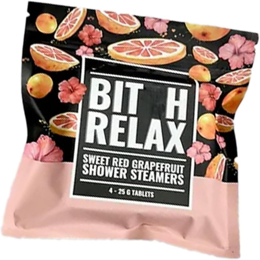 Red Shower Steamers Gift Set With Grapefruit Aroma, Aromatherapy Shower Tablets For Relaxation