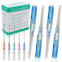 22G Catheter Piercing Needles 50pcs Surgical Stainless Steel Sharp Tip for Professional Body Piercing