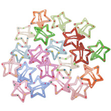 Hair Clips for Girls FivePointed Star Metal Barrettes 3.17cm Colorful Secure Grip for Kids