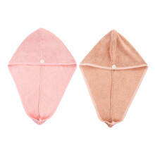 2pcs Microfiber Hair Towel Wrap Fast Drying Turban for Women Men Long Curly Hair Shower Bath