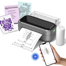 M03 Portable Thermal Printer for Notes Labels and Tattoo Stencils, 23 Inch Inkless Printing