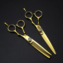 Hair Cutting Scissors 6 Inch Carbon Stainless Steel Professional Barber Shears with Ergonomic Grip