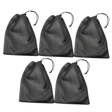 Mesh Drawstring Bags 5 Pack for Golf Accessories Lightweight Polyester Travel Pouches