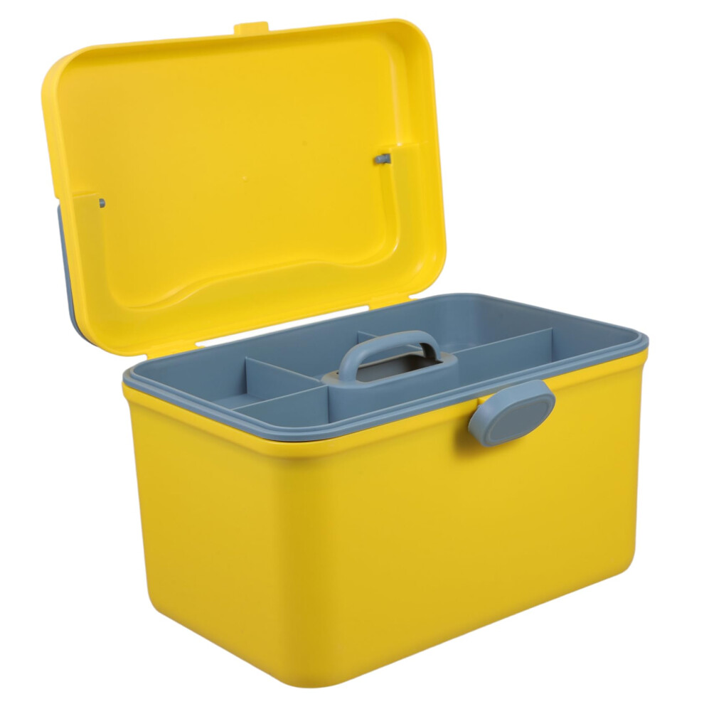Yellow First Aid Kit Medical Storage Box With Visibility And Organized Compartments