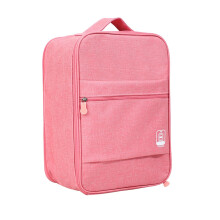 Travel Shoe Bag, Waterproof 3Layer Large Capacity Organizer for Luggage, Foldable, Pink