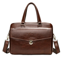 Leather Briefcase for Men with Laptop Compartment, Leather Laptop Bag for Men for Work and Travel