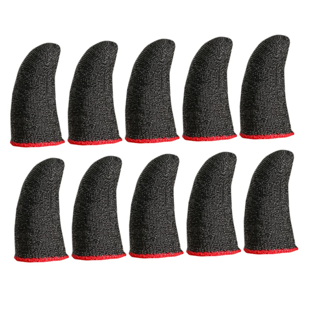 10 Pack Mobile Gaming Finger Sleeves, Breathable Sweatwicking Thumb Sleeves For Touchscreen Light 9092120142389