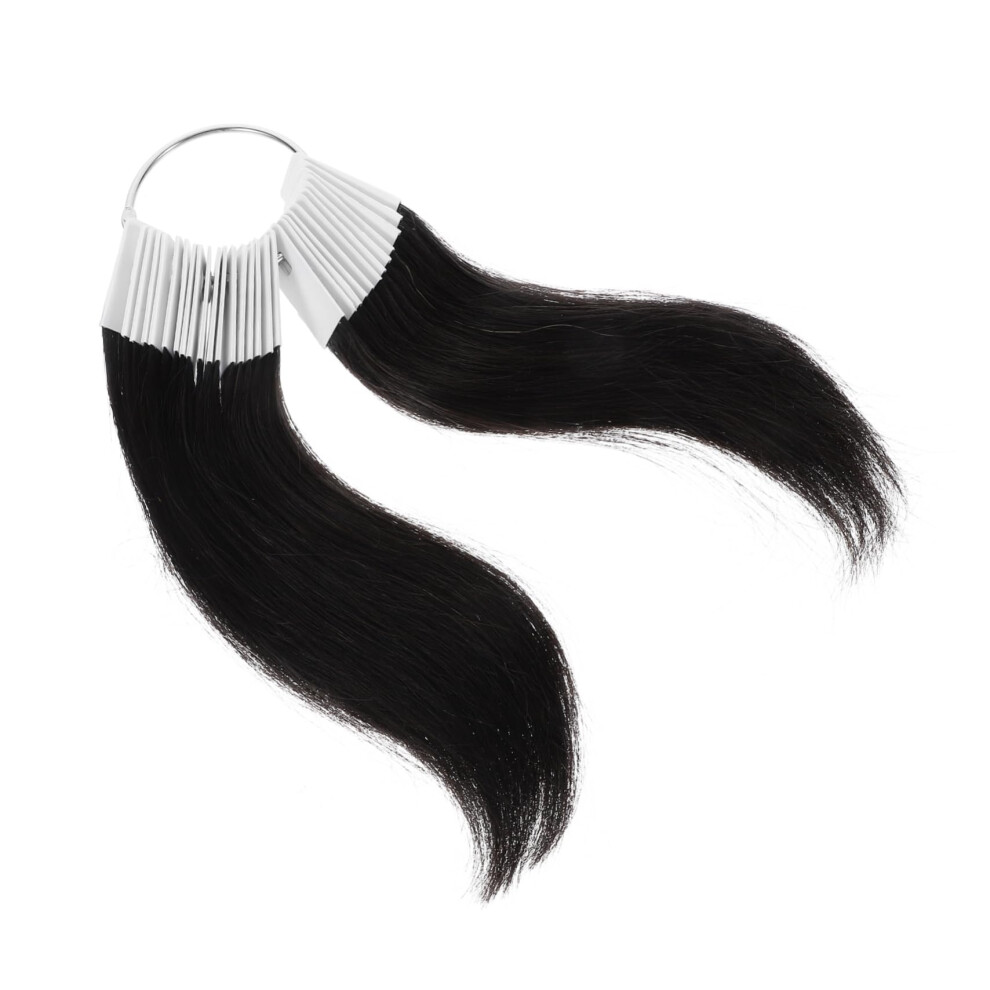 White 30Pcs Real Human Hair Color Swatch Ring For Salon Easy Identification And Reusable Styling Practice
