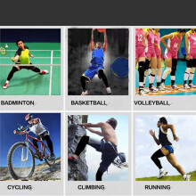 Breathable Knee Brace Protector for Running, Basketball, M, Black
