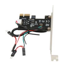 PCIE X1 Power Reset Switch Card - Remote Control for Desktop PC
