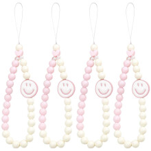 Beaded Phone Charm Wrist Strap 4PCS, Cute Chain for Phone Case, Camera Bag and USB Drive wsxl2222
