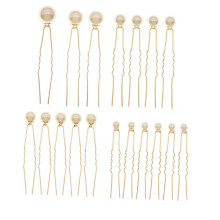 Pearl Hair Pins for Wedding with Pearl Accent Design, 18pcs Bridal Hair Chopsticks for Bun Styling