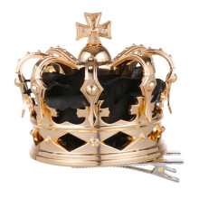 Elegant Golden Crown Hairpin with Secure Headband Fit for Costume Parties and Cosplay
