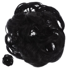 Messy Bun Hair Piece Extensions for Women Natural Black Curly Adds Instant Volume Easy Styling