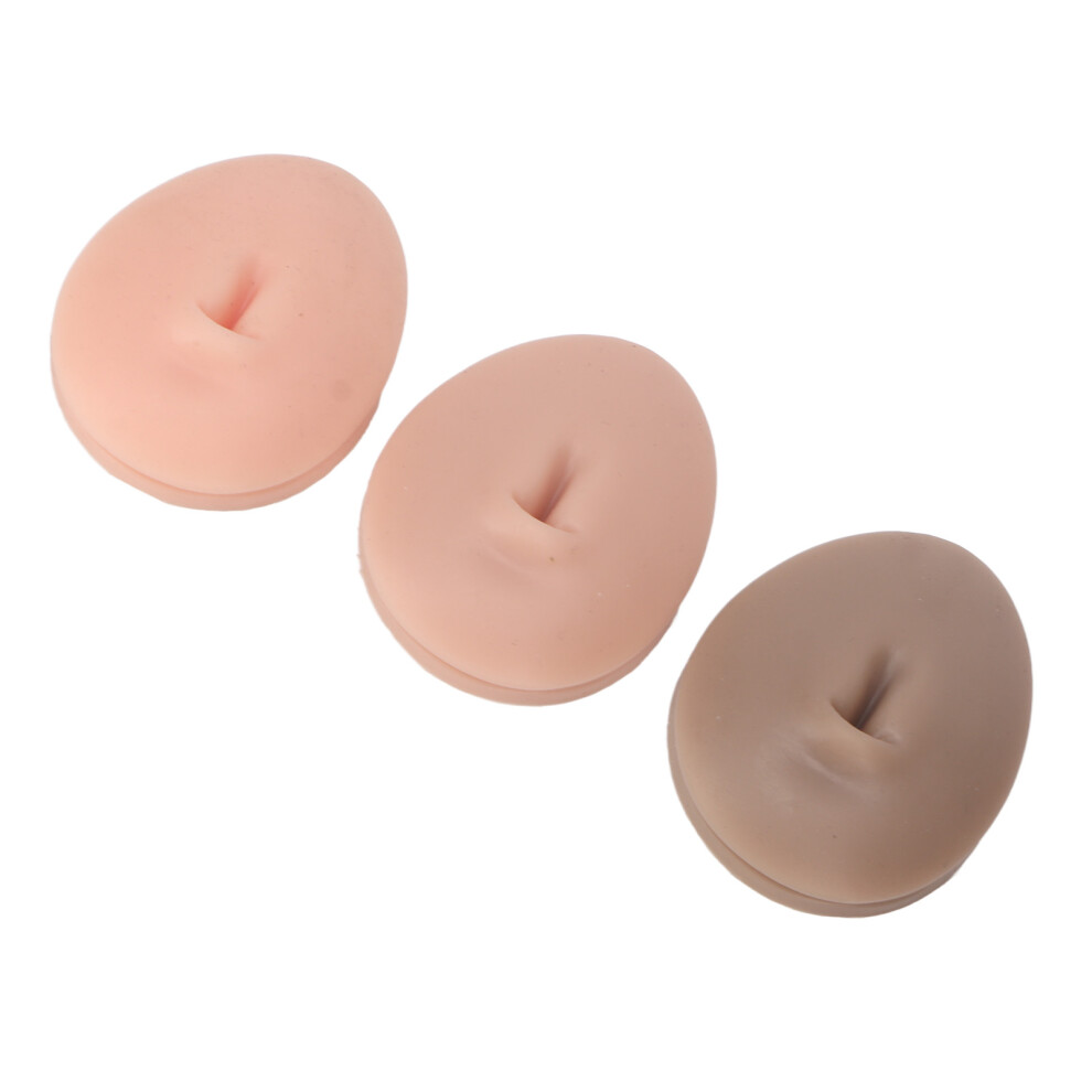 3pcs Silicone Belly button Models for Piercing Practice & Acupuncture Training