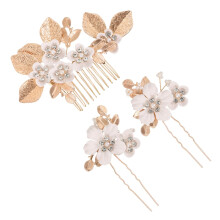 Vintage Floral Bridal Hair Comb and Pin Set, Elegant Wedding Hair Accessories for Brides and Girls
