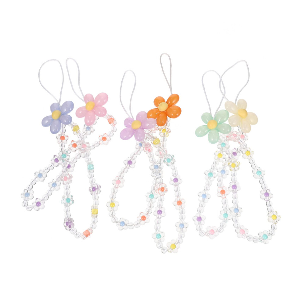 Beaded Phone Charm Wrist Straps 6 Pack, Flower Phone Lanyard Antidrop For Women 9073542657880