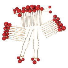 Bridal Hair Accessories Set with Elegant Pearl Hair Combs and Pins for Wedding Hairstyles