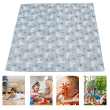 Extra Large Padded Baby Play Mat Blue Reversible Waterproof Foldable Crib Mat