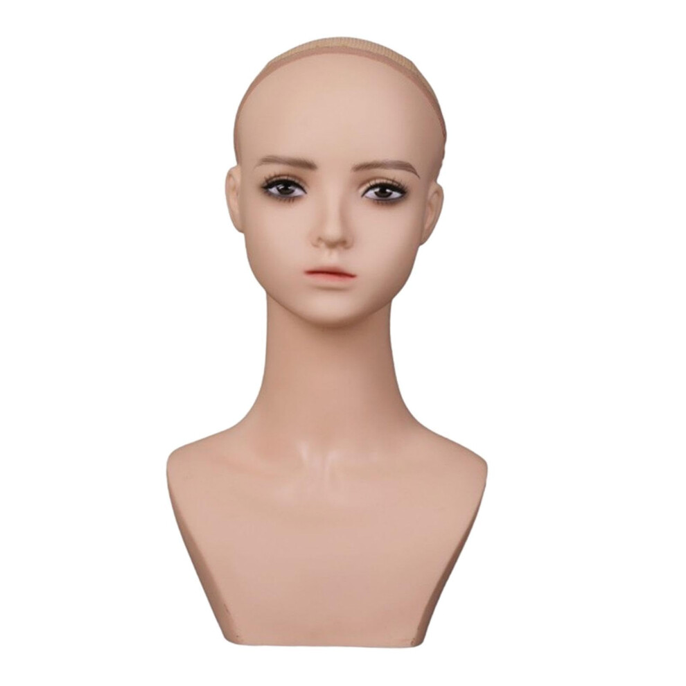 Unisex Female Mannequin Head For Wigs With Stable Freestanding Design And Realistic Styling Display