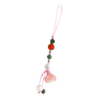 Jade Agate Beaded Phone Lanyard Charm Wrist Strap for Cell Phones and Keys for Women 1 Pc