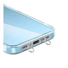 UltraThin Metal Phone Lanyard Patch with Secure Silver Connector, Stainless Steel 1PC for Smartphone