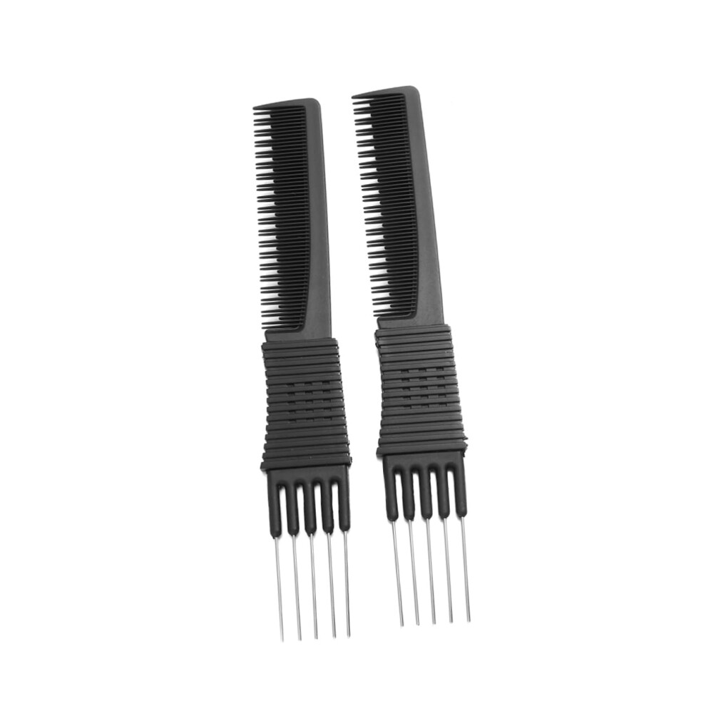 Hair Cutting Comb Set Carbon Fiber AntiStatic Professional Barber Tail and Fine Tooth Styling Tools