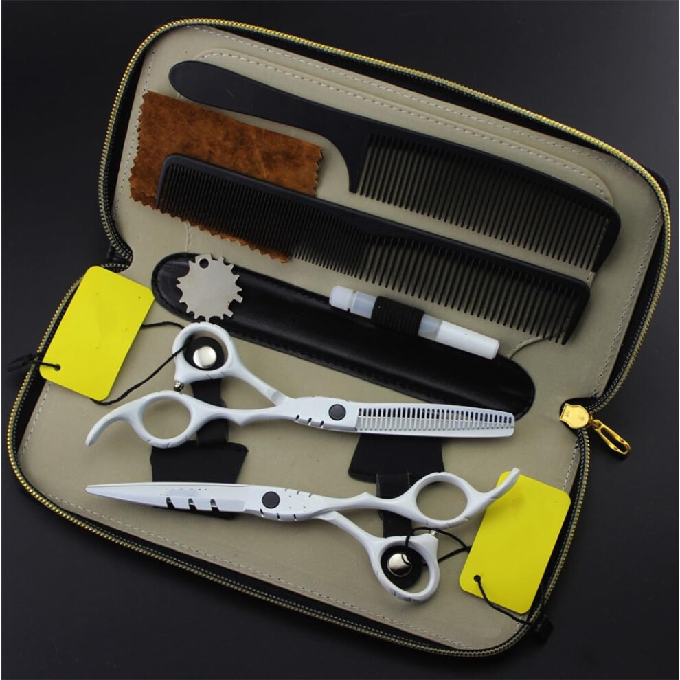 Hair Cutting Scissors and Thinning Shears Set, Japanese Stainless Steel, Ergonomic Salon Kit