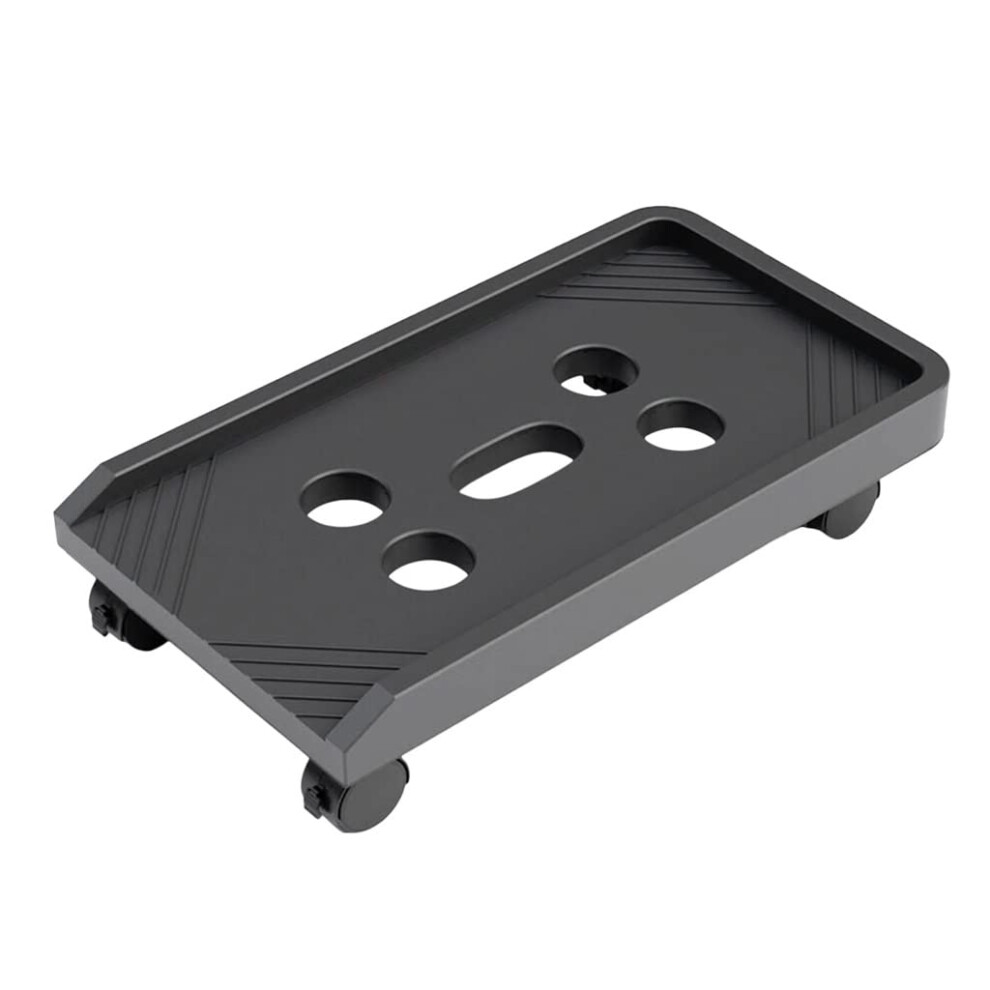 Adjustable Computer Tower Stand With Lockable Wheels, Elevated Airflow Design For Floor Protection 9330225901969