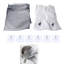 10 pièces de chiffons en nylon avec crochets pour le lavage de la cuisine, 133 g