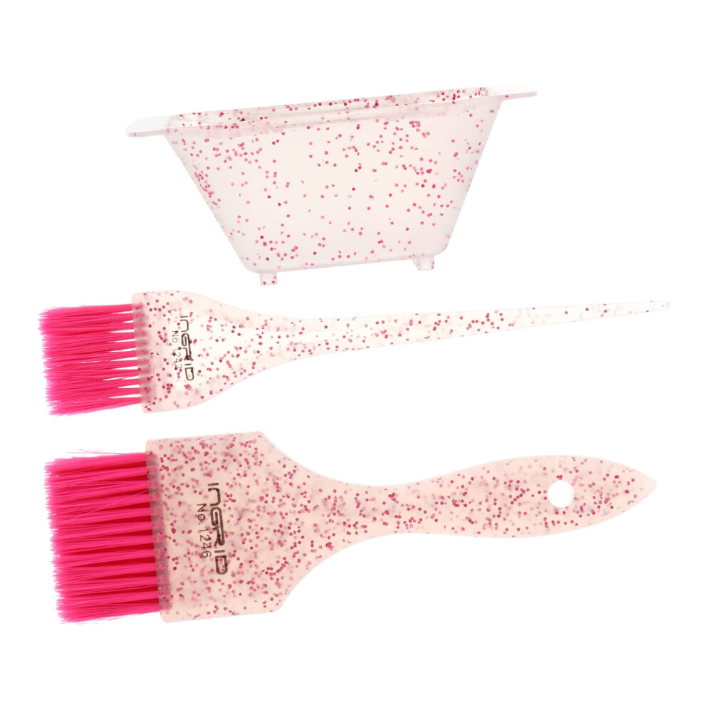 Hair Dye Brush and Bowl Set with Ergonomic NonSlip Handle, Precision Bristles for Salon and Home Use